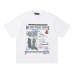 Retro Newspaper Print Round Neck Short Sleeve T-Shirt 