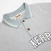 Vintage Letter Print Short Sleeve Polo Shirt T-Shirt 