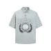 Vintage Letter Print Short Sleeve Polo Shirt T-Shirt 