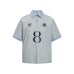 Faux Two-Piece Plaid Polo Neck Short Sleeve T-Shirt 