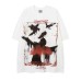Character Grid Graffiti Printed Short Sleeve