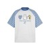 Cute Duckling Cat Patchwork Embroidery Splicing Grid Color Contrasting Short Sleeve