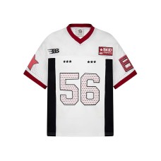 Badge splicing short sleeved jersey