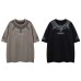 Embroidered suede spray painted short sleeves