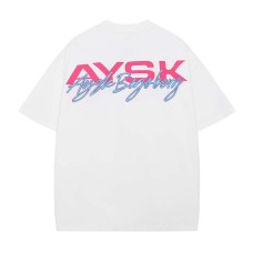 Embroidered printed short sleeves with letters Embroidered printed short sleeves with letters