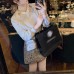 Tweed Knit Top for Women with Hollow-Out Design Long Sleeve Crew Neck Casual Knitwear