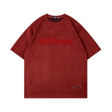 Embroidered suede short sleeves Embroidered suede short sleeves