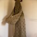 Fleece Dot Embroidered Straight Wool Skirt 