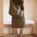 Fleece Dot Embroidered Straight Wool Skirt 