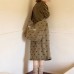 Fleece Dot Embroidered Straight Wool Skirt 