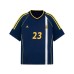 V-neck contrasting sports short sleeved shirt