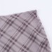 Commuting style elegant plaid silk mesh skirt