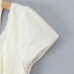 Pure Desire Style Lace Edge Drawn Bubble Sleeve Short Dress