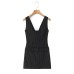 Street striped waistband vest jumpsuit skirt