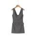 Street striped waistband vest jumpsuit skirt