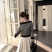 Women's Versatile Off-Shoulder Long Sleeve Striped Knit Top