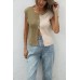 Button round neck top Button round neck top