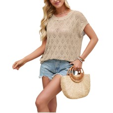Hollow out round neck top Hollow out round neck top