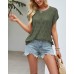 Hollow out round neck top