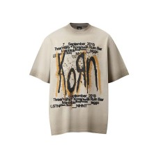 Graffiti letter printing, washing water to make old short sleeves