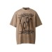 Graffiti letter printing, washing water to make old short sleeves