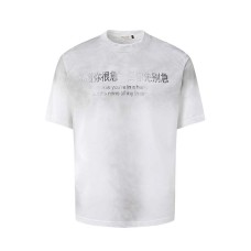 Printed letters text printing making dirty short sleeves