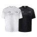 Printed letters text printing making dirty short sleeves