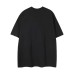 Blurred character letter printed short sleeved shirt