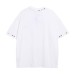 Embroidered letter round neck short sleeved T-shirt