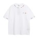 Embroidered letter round neck short sleeved T-shirt