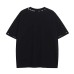 Embroidered letter round neck short sleeved T-shirt