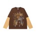 Vintage Graffiti Print Long Sleeve T-Shirt 