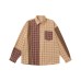 Style Color-Blocking Spliced Long Sleeve Shirt