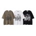 Shadow letter printed short sleeved t-shirt