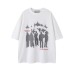 Shadow letter printed short sleeved t-shirt