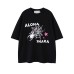 Spider web letter printed short sleeved t-shirt