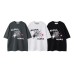 Spider web letter printed short sleeved t-shirt