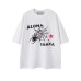 Spider web letter printed short sleeved t-shirt