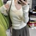 Basic U-neck Knit  Thickened and Slimming Super Comfortable Fabric