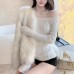 Shoulder Multi-Wear Cable Knit Top for Women