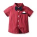 Gentleman Shirt Set Boys Stripe Short Sleeve Bow Tie Shirt With Suspender Pants Birthday Outfit Gentleman Shirt Set Boys Stripe Short Sleeve Bow Tie Shirt With Suspender Pants Birthday Outfit
