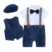Gentleman Baby Boy Christening Outfit Summer New Style Infant Romper One-Piece Formal Clothing
