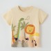 Dinosaur Print Children's Round Neck T-Shirt 