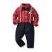 Gentleman's Outfit for Boys - Long Sleeve Shirt, Pants, Bow Tie, and Back Collar Set, Spring and Autumn New Fashion Formal Wear