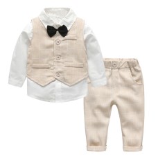 Gentleman Suit Set for Baby Boys - Shirt, Vest Three-Piece Outfit