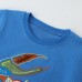 Crab Embroidery Short Sleeve Round Neck T-Shirt for Kids Crab Embroidery Short Sleeve Round Neck T-Shirt for Kids