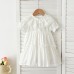 Girls' dress with lace doll collar and short sleeves Girls' dress with lace doll collar and short sleeves