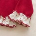 Cute Lace Spliced Peter Pan Collar Set Ruffle Two-Piece Set Versatile Children's Clothing