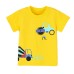Children's Crewneck Top with Construction Vehicle Print