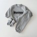 Embroidered letter hoodie